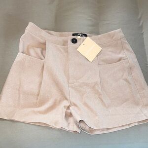 Kittenish High Waist Tan Shorts